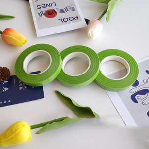 Rubans <span class=keywords><strong>de</strong></span> <span class=keywords><strong>papier</strong></span> personnalisés faits à la main pour l'art floral, fleurs vertes DIY pour fêtes - Product Image 2