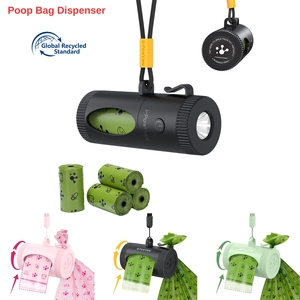 Pawview Eco-Vriendelijke Hondenpoepzakdispenser Met Zaklamp Handheld Voor Biologisch Afbreekbare Houder Wasbare Poepzakken - Product Image 1