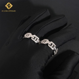 Bague en argent sterling 925 sertie de diamants glacés, hip hop, moissanite, diamants, bague pour rappeur avec certificat GRA - Product Image 6