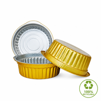 Moules à gâteau miniatures en aluminium de qualité alimentaire de 3 pouces avec couvercles, résistants au four, jetables, pour desserts, puddings, contenants à emporter pour la cuisson