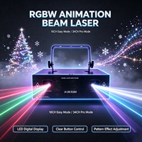 Projecteur laser professionnel 6W haute puissance RGBW à animation complète, contrôle DMX512, 16/34 canaux, scène, DJ, discothèque