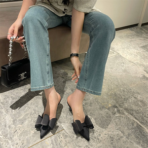 Nouvelles Sandales Mules Femme à Talon Haut et Bout Pointu avec Grand Nœud Papillon – Collection Automne 2023 - Product Image 3