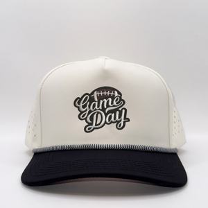 Unisex OEM High Quality <b>Waterproof</b> Breathable Laser Cut Holes Perforated Structured 5 Panel <b>Golf</b> Trucker <b>Hat</b> Outdoor Sports Caps - Product Image 1