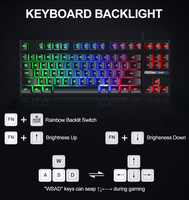 Kit Teclado Y Mouse Gamer filaire Rgb Led rétro-éclairage Led ergonomique e-sport pc souris et clavier gaming combo