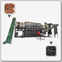 Machine Automatique de Fabrication de Charbon de Bois en Coquille de Bois Four à Carbone Ligne de Production de Charbon de Bois avec Moteur pour la Production de Charbon de Bois