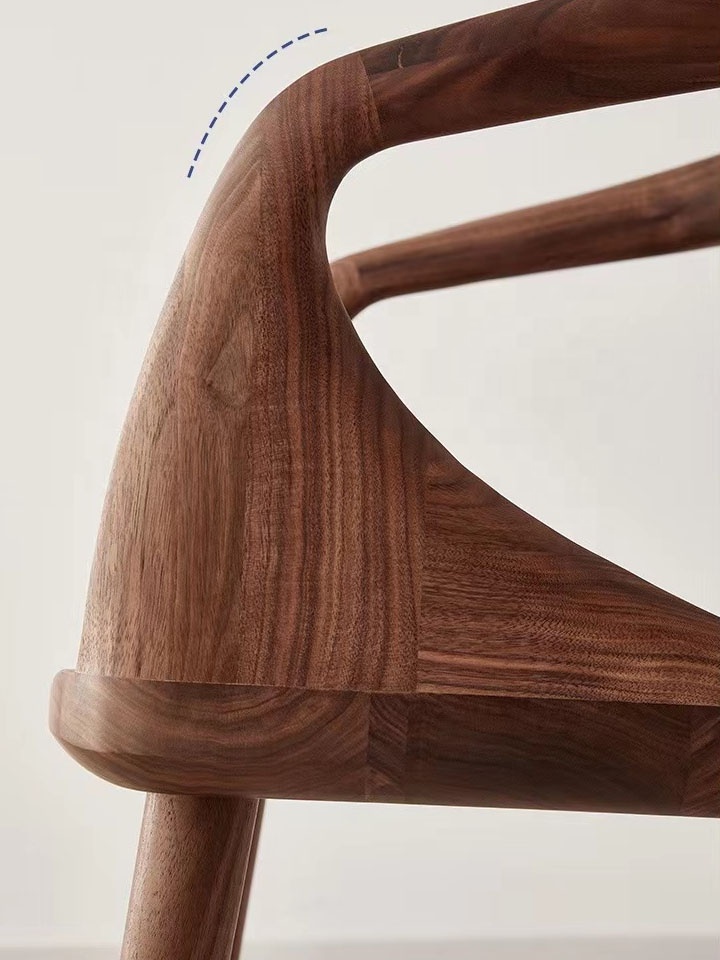Cafe chair Airplane Nordic Armchair  Plywood Shell shaped Wooden Lobby Lounge Chairs