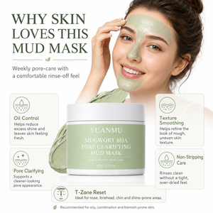 Exfoliante Facial de Artemisia <span class=keywords><strong>para</strong></span> Limpieza Profunda, Control de Grasa y Nutrición, Elimina Poros Obstruidos, Crema Clarificante <span class=keywords><strong>para</strong></span> Poros, Piel Sensible - Product Image 4