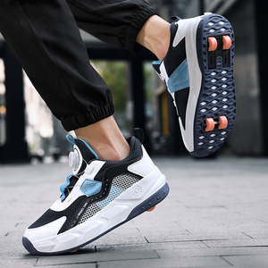 <span class=keywords><strong>Chaussures</strong></span> de roller à <span class=keywords><strong>roulettes</strong></span> amovibles 4 roues tendance pour étudiants, enfants et adolescents - Product Image 2
