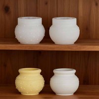 Moule en silicone pour pot de fleurs en forme de bassin à poissons, pour résine, plâtre, ciment, pot de fleurs, conteneur pour plantes succulentes, moule de moulage DIY