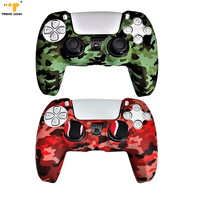 Nouvelle coque en silicone pour PS4 et PS5, accessoires de jeu avec nouveau sticker de protection pour manette et console