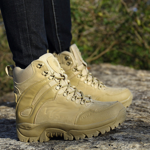 Bottes de randonnée tactiques DF701 RAFALE, couleur beige, tige haute, lacets, extérieur, toutes saisons, imperméables, en daim pour homme - Product Image 3