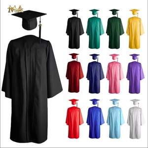 Toga <span class=keywords><strong>de</strong></span> Graduación Universitaria al por Mayor OEM, Toga y Birrete <span class=keywords><strong>de</strong></span> Graduación Negro Mate para Adultos - Product Image 5