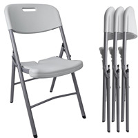 Chaise pliante en plastique pour réunion, intérieur ou extérieur, mariage, chaise pliable avec cadre en métal, chaise pliable de jardin