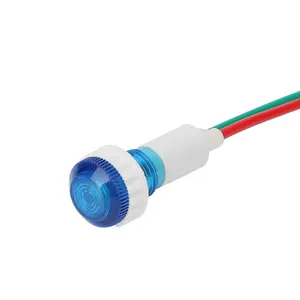 10mm diameter red green 12v 24v 110v led neon panel led indicator light 220v signal lamp for water heater