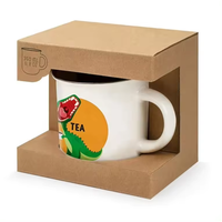Boîte cadeau en carton ondulé recyclable avec logo personnalisé imprimé en relief pour l'emballage de tasses à café et de vaisselle