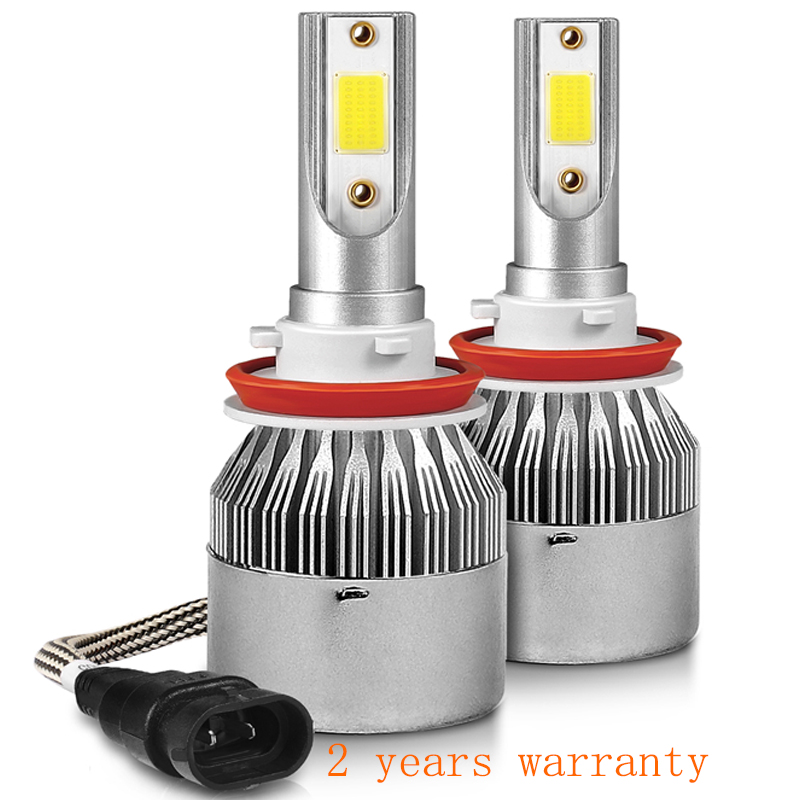 Система автоматического освещения S2 cob car 9005 9006 h1 led light h4 h7 h11 72w светодиодные лампы для автомобильных фар