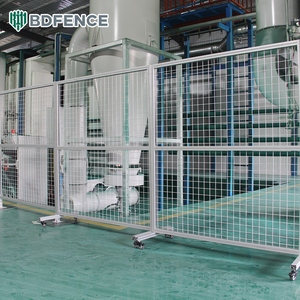 Clôture de sécurité mobile en profilé d'aluminium anodisé pour atelier, équipement de clôture industrielle épaissie sur mesure, clôtures d'isolation de zone - Product Image 5