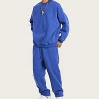 Ensemble de survêtement épais 345 g/m² pour fabricants de vêtements, personnalisable, coupe oversize, unisexe, homme/femme, avec sweat à capuche et pantalon, deux pièces