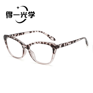 Lunettes de vue œil de chat, verres PC bicolores, anti-lumière bleue, unisexe, monture moyenne - Product Image 2