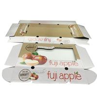 Boîte à fruits en carton ondulé kraft personnalisée avec logo, vente en gros, pour expédition et emballage cadeau de pommes, grenades et fruits frais
