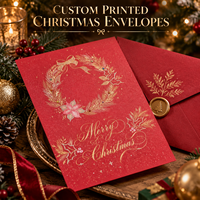 Cartes de Noël personnalisées imprimées avec gaufrage UV sélectif et estampage à chaud doré pour des vœux de fêtes haut de gamme