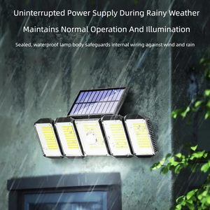 Solar Security <b>Light</b> 300 <b>LED</b> IP65 Waterproof <b>Motion</b> <b>Sensor</b> Outdoor 5 Head Remote Control Wall <b>Light</b> Solar <b>Light</b> - Product Image 2