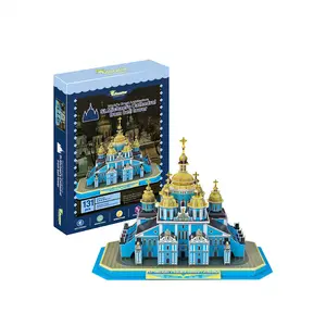 Ucrânia famosa catedral 3d papel da espuma quebra-cabeça, modelo de construção