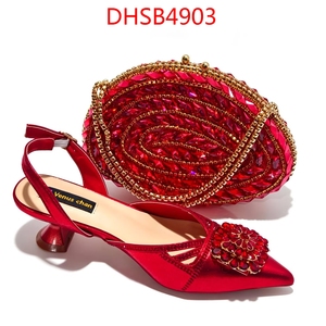 Ultime Tendenze: <span class=keywords><strong>Ciabatte</strong></span> da Donna <span class=keywords><strong>con</strong></span> Tacco Basso, Scarpe Africane e Pochette Abbinata <span class=keywords><strong>con</strong></span> <span class=keywords><strong>Pietre</strong></span> - Product Image 2