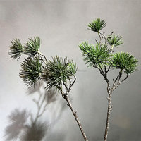 Ranting Pinus Buatan Berkualitas Tinggi L828, Cabang Pinus Palsu, Tanaman Hias Plastik, Bonsai, Dekorasi Natal, Pernikahan, dan Rumah