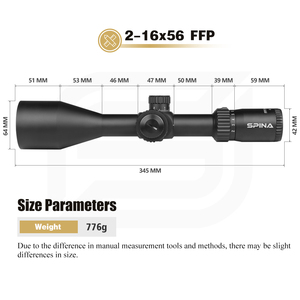 SPINA OPTICS 2-16x56 FFP 56mm Obiettivo a lungo raggio tattico illuminato da caccia - Product Image 3