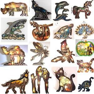 Statue d'animal en bois 3D multicouche de style <span class=keywords><strong>européen</strong></span>, licorne, artisanat, adaptée à la décoration de la maison, style de design moderne - Product Image 6