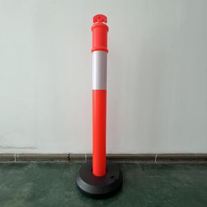 115CM rojo blanco agua arena llena Base tráfico carretera advertencia <span class=keywords><strong>Post</strong></span> PE delineador <span class=keywords><strong>Post</strong></span> T Top seguridad bolardo reflectante - Product Image 1