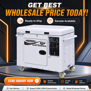 เครื่องกำเนิดไฟฟ้าแบบระบายความร้อนด้วยอากาศ 8KW กำลังสูง แบบเงียบพิเศษ พร้อมล้อ สำหรับงานก่อสร้างและสำรองไฟบ้าน - Product Image 6