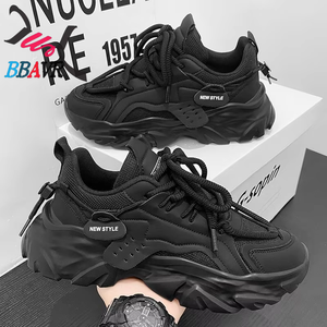 Zapatos Deportivos Casuales de Verano para Hombre 2025, Nuevos Zapatos de Trabajo Negros Transpirables con Diseño de Malla, Suela Gruesa de PU, Aumentan la Altura, Zapatos de Seguridad Laboral - Product Image 3