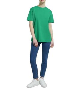 Camiseta de manga corta informal para mujer de alta calidad Color sólido Logotipo personalizado Tallas grandes Exportación directa a Bangladesh Recién llegado - Product Image 4