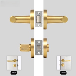 Modern Brass Knurled <strong>Door</strong> Lever Handle Entry Privacy Passage Lock <strong>Knobs</strong> Hotel Use 5 Year Warranty Easy Installation - Product Image 4