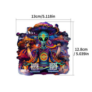 Sachets refermables personnalisés anti-odeurs pour herbes, emballage de 3,5 g, 28 g, 1 oz, 1 lb, sacs en mylar imprimés personnalisés avec fermeture éclair pour bonbons - Product Image 1