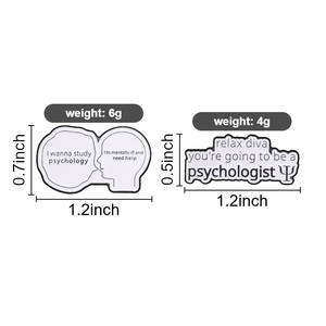 Badge en émail humoristique pour psychologue, idéal pour la veste, le sac ou comme décoration de revers - Product Image 6