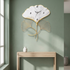 High Quality Silver Metal Wall <b>Clock</b> Gold and <b>White</b> with Trendy Design Best Finishing Needle Display Quartz Motive Wall Hanging - Product Image 4