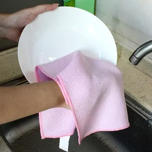 All'ingrosso personalizzato 300gsm filato fantasia lavaggio microfibra assorbente piatto asciugamano da cucina