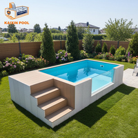 Villa haut de gamme, grand conteneur en fibre de verre de 20 pieds à vue panoramique en cèdre, résistant aux UV, piscine hors sol de 40 pieds avec spa jacuzzi professionnel