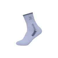 Premium haut de gamme prix hiver épais sportif Crew chaussettes pour femmes couleur grise avec des motifs de flèche Polyester/coton