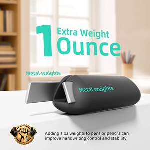 ที่จับดินสอแบบถ่วงน้ำหนัก 1 ออนซ์ ทำจากซิลิโคน ช่วยฝึกเขียนสำหรับเด็ก ผู้สูงอายุ และผู้ที่มีความต้องการพิเศษ ช่วยพัฒนาทักษะการเขียน - Product Image 4