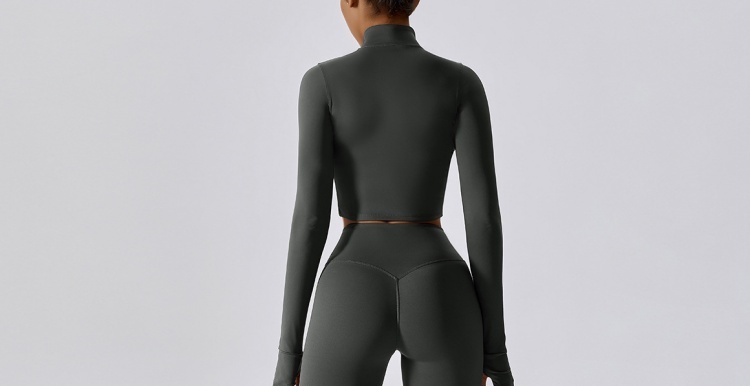 Gray yoga jacket