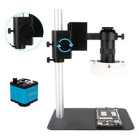 Microscope numérique vidéo VGA 13MP caméra Microscope USB pour souder 130X Zoom C monture lentille Base en métal