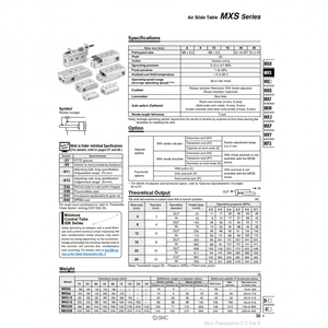 Table coulissante pneumatique pour robot linéaire SMC MXS8-40A - Product Image 1