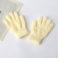 Niedliche Verdickte Flauschige Handschuhe Kältebeständig Einfarbig Fünf-Finger-Handschuhe Warm Winddicht Nerzvelours-Handschuhe Winter