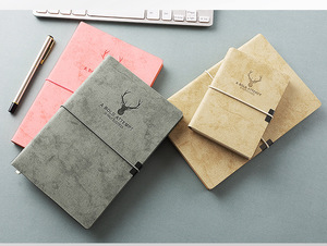 Carnet hebdomadaire/mensuel exquis en cuir PU avec logo personnalisé, impression UV, couverture rigide, bande élastique et 100 feuilles (formats A5/A7) - Product Image 4