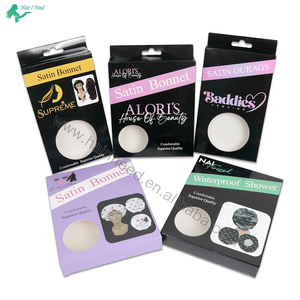 שיער אביזרי מצנפת אריזה אישית משי סאטן מצנפת קופסא תרופות מצנפת תיבת עם פרטי לוגו - Product Image 1