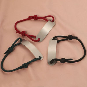 Personalized Customization Smooth Surface Curved Strip Woven Bracelet, Suitable <b>for</b> Both <b>Men</b> and Women - Product Image 2